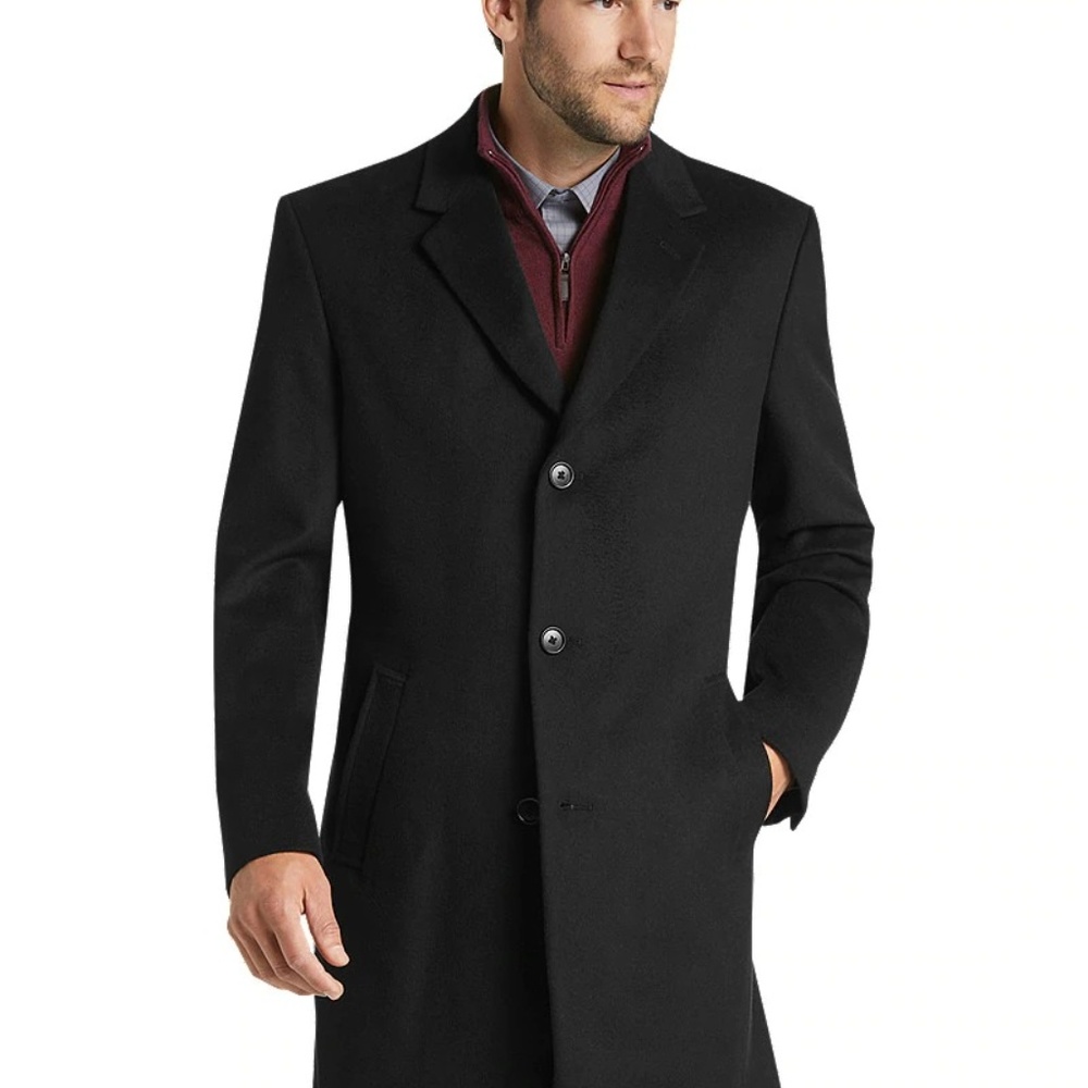 Jos A Banks 44 R Executive Coll. Wool top coat blk